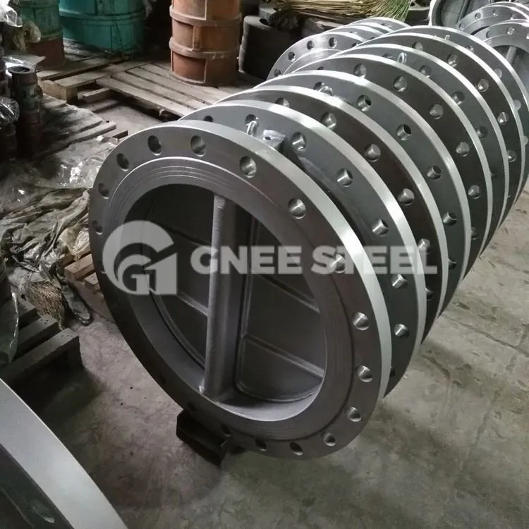 Falf Gwirio Plât Deuol Flanged Dwbl