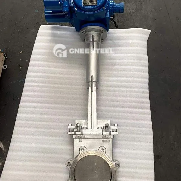 Falf giât cyllell tymheredd uchel