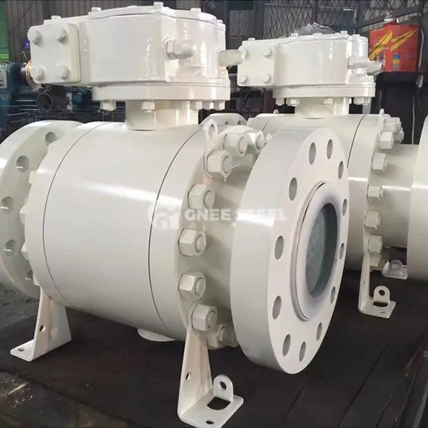 Falf pêl trunnion eistedd metel