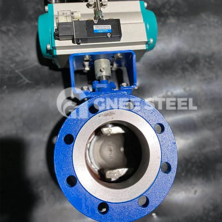 Falf Ball Port Niwmatig V